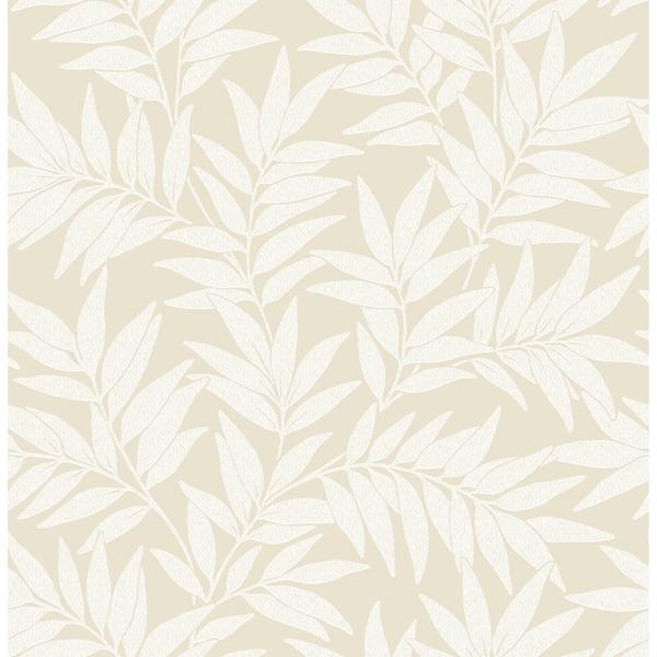 a street prints Morris Taupe Leaf Wallpaper