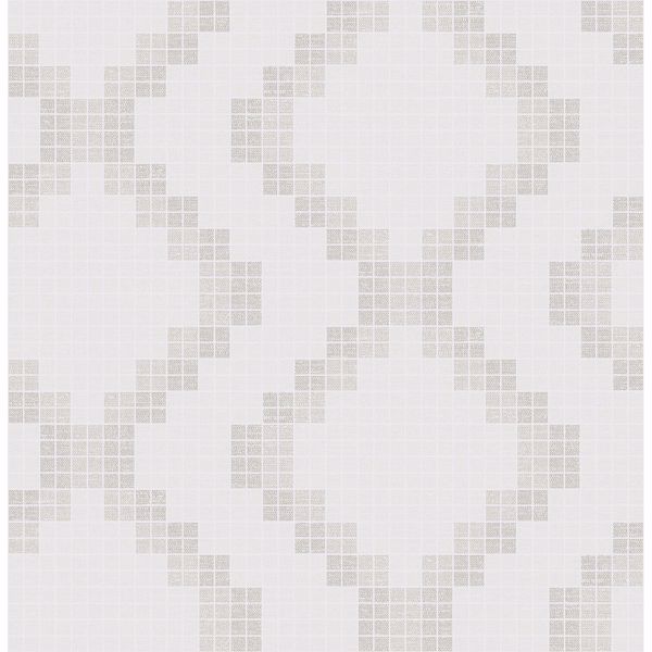 a street prints Mosaic Taupe Grid Wallpaper