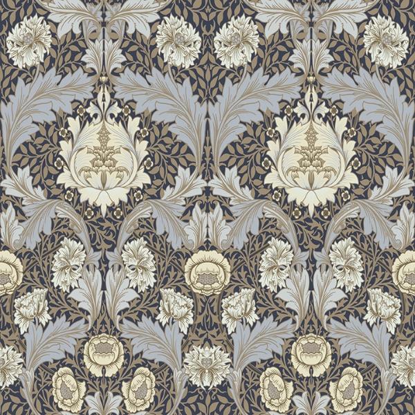 a street prints Myrtle Blue Floral Ogee Wallpaper