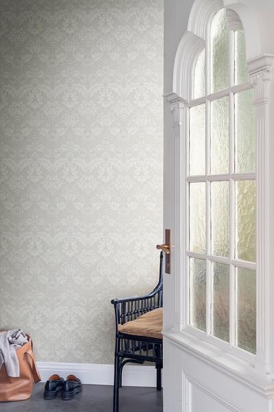 A Street Prints Myrtle Dove Floral Ogee Wallpaper