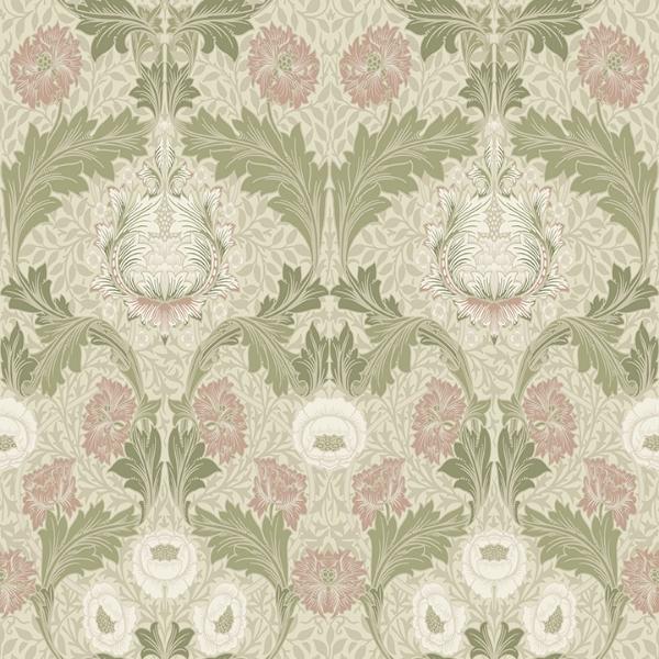a street prints Myrtle Mauve Floral Ogee Wallpaper