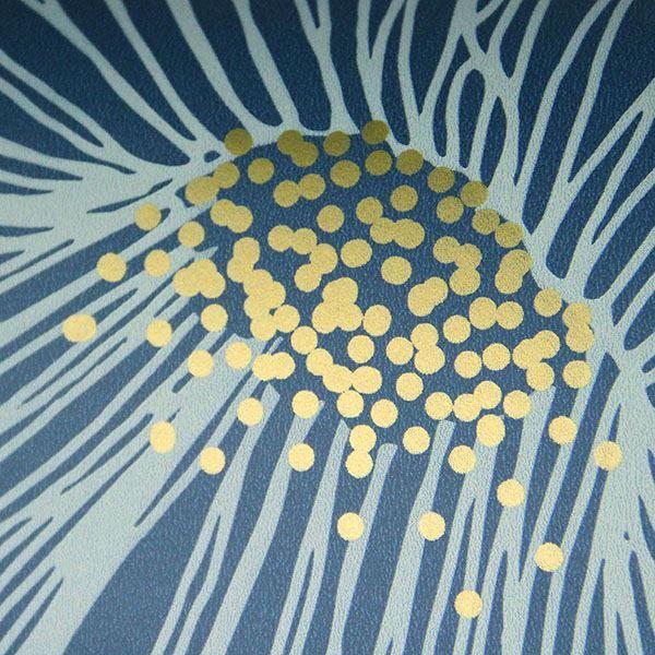 A Street Prints Mythic Blue Floral Wallpaper