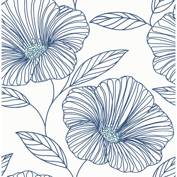 a street prints Mythic Blue Floral Wallpaper
