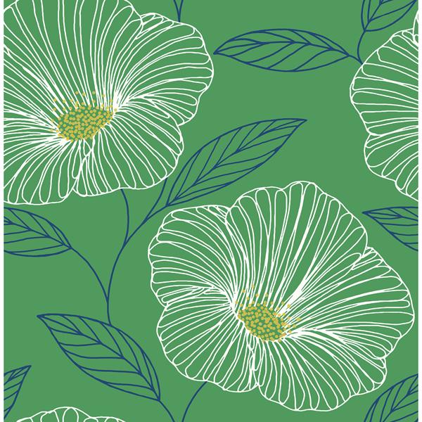 a street prints Mythic Green Floral Wallpaper