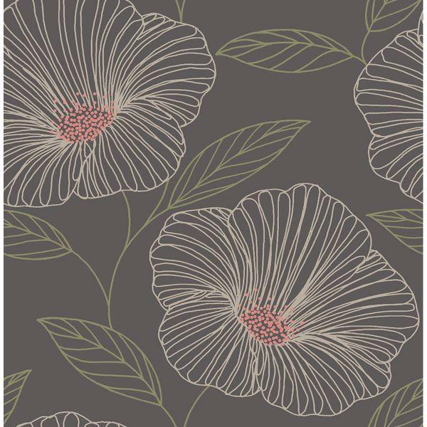 a street prints Mythic Grey Floral Wallpaper