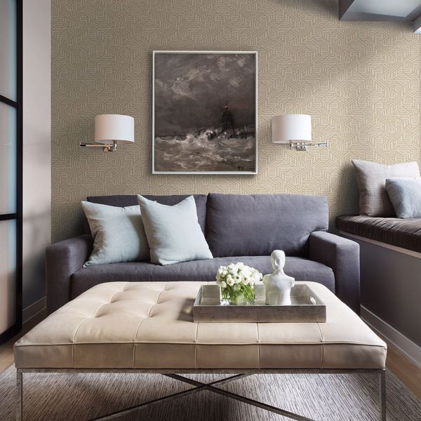 A Street Prints Nambiti Cream Geometric Wallpaper