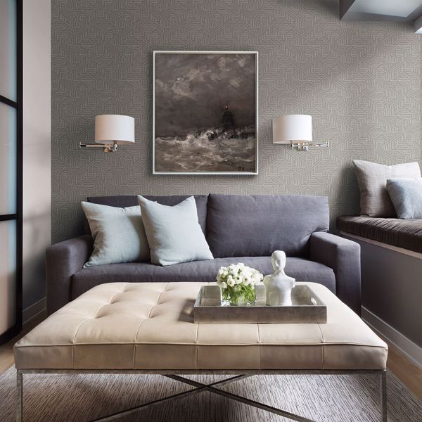 A Street Prints Nambiti Grey Geometric Wallpaper