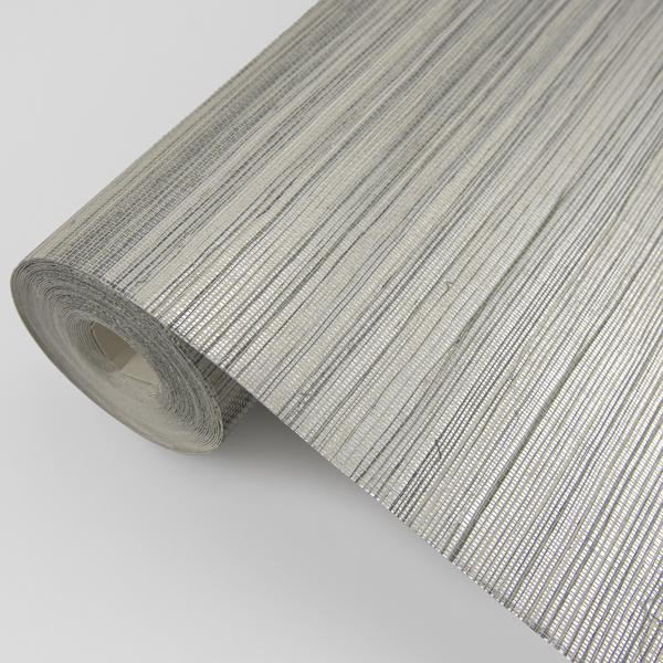 A Street Prints Nathan Silver Grasscloth Wallpaper