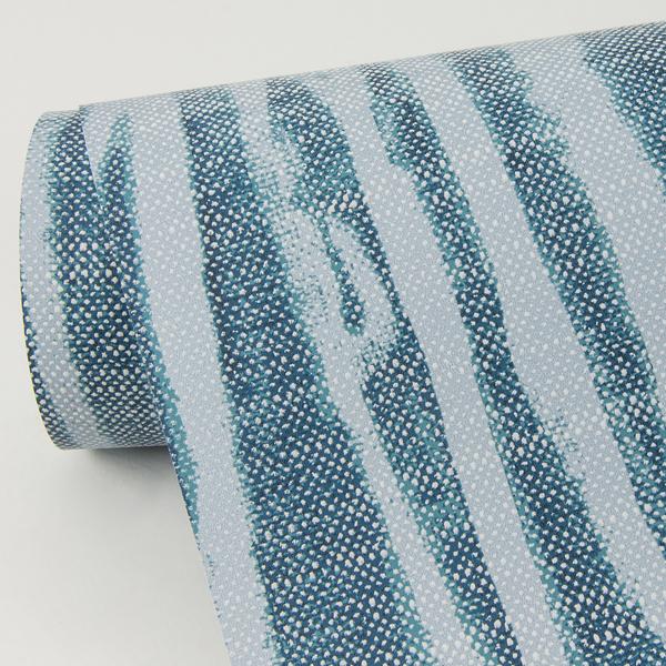 A Street Prints Nazar Indigo Stripe Wallpaper