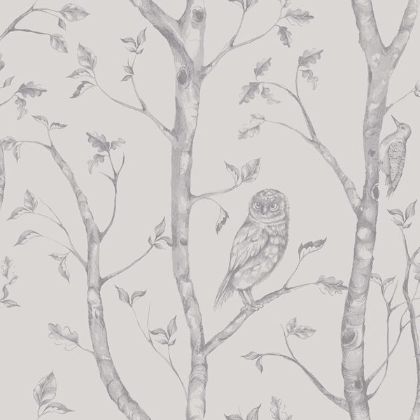 a street prints Neptune Grey Forest Wallpaper