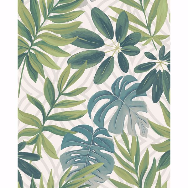 a street prints Nocturnum White Leaf Wallpaper