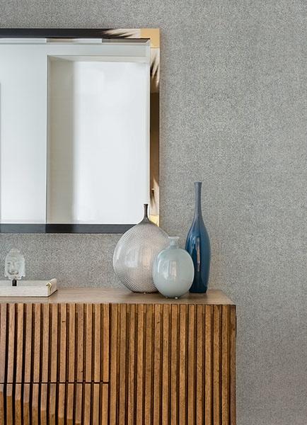 A Street Prints Nysa Silver High Gloss Wallpaper