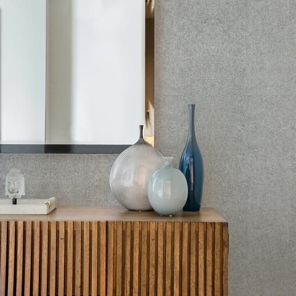 A Street Prints Nysa Silver High Gloss Wallpaper