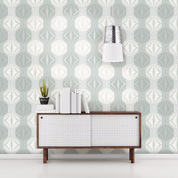 A Street Prints Optic Blue Geometric