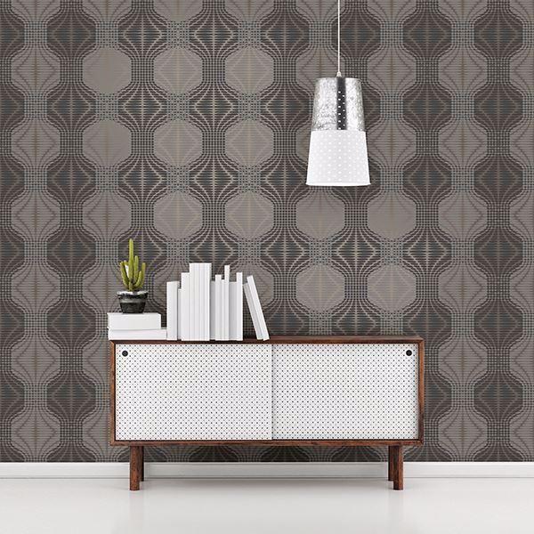 A Street Prints Optic Brown Geometric