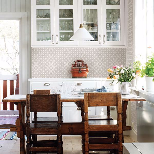 A Street Prints Orbit Neutral Floral Wallpaper