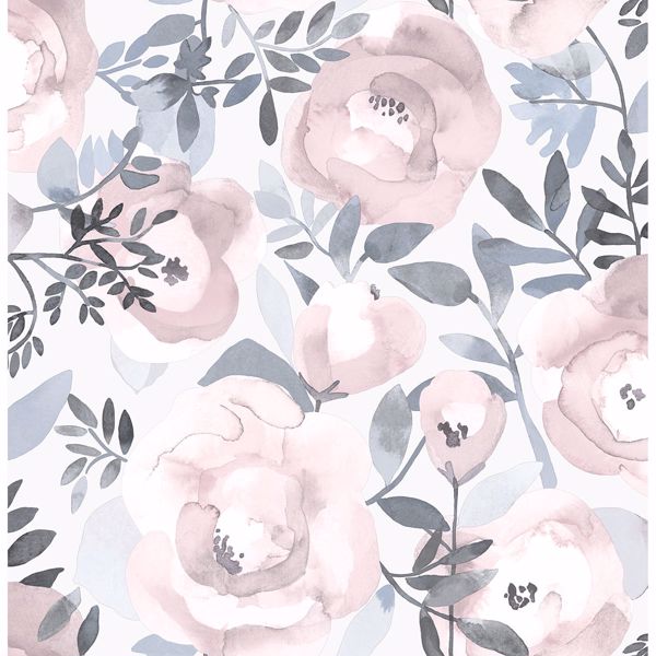 a street prints Orla Purple Floral Wallpaper