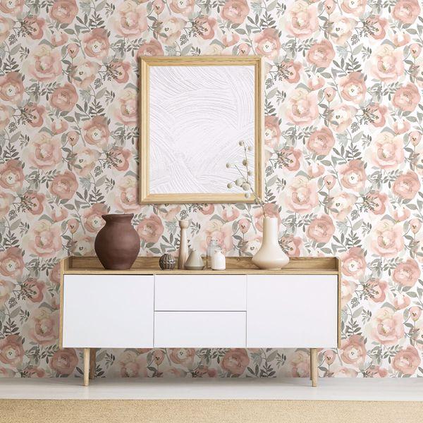 A Street Prints Orla Rose Floral Wallpaper
