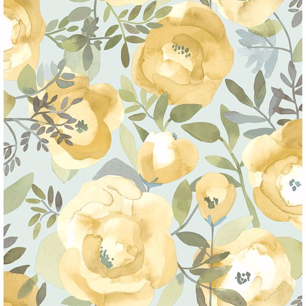 a street prints Orla Yellow Floral Wallpaper