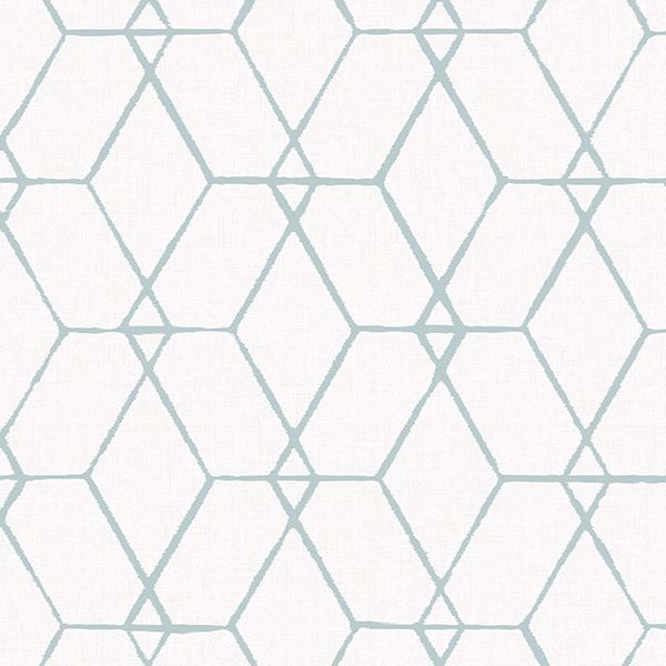 a street prints Osterlen Teal Trellis Wallpaper