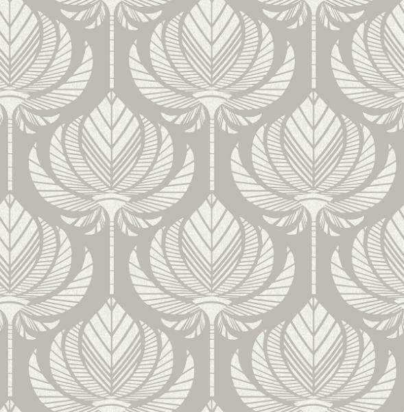 a street prints Palmier Grey Lotus Fan Wallpaper