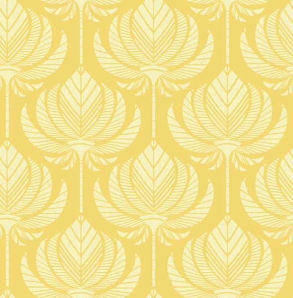 a street prints Palmier Yellow Lotus Fan Wallpaper