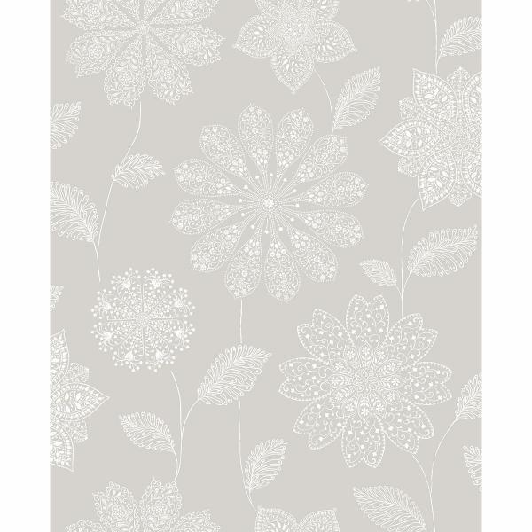 a street prints Panache Taupe Floral Wallpaper