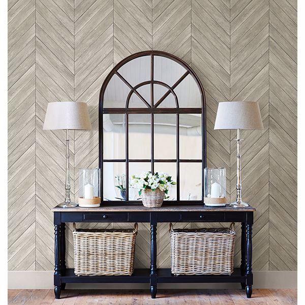 A Street Prints Parisian Dove Parquet Wallpaper
