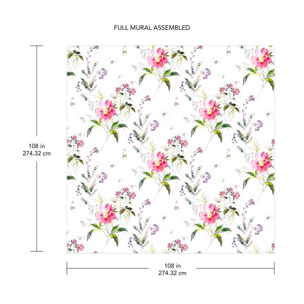 A Street Prints Pink Sinclair Wall Mural