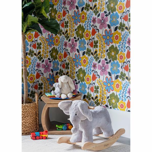 A Street Prints Piper Multicolor Floral Wallpaper