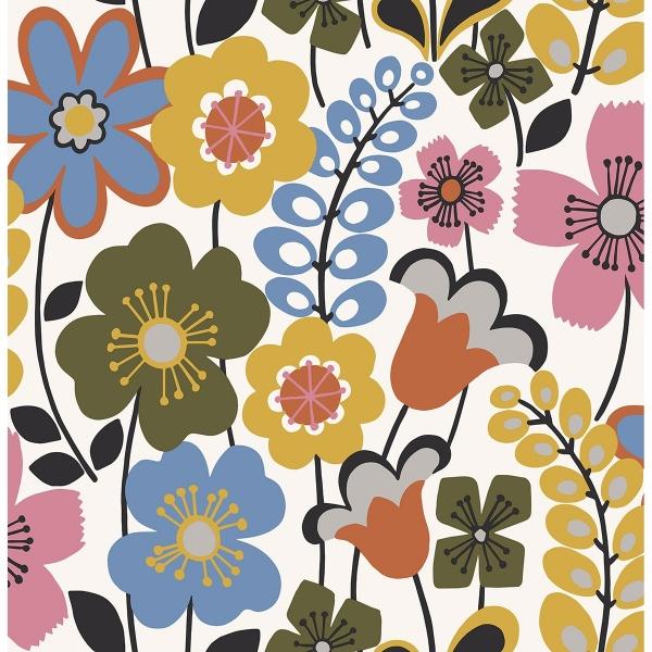 a street prints Piper Multicolor Floral Wallpaper
