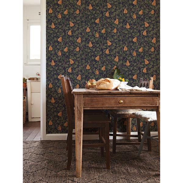 A Street Prints Pirum Navy Pear Wallpaper