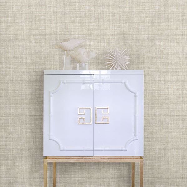 A Street Prints Poise Beige Linen Wallpaper