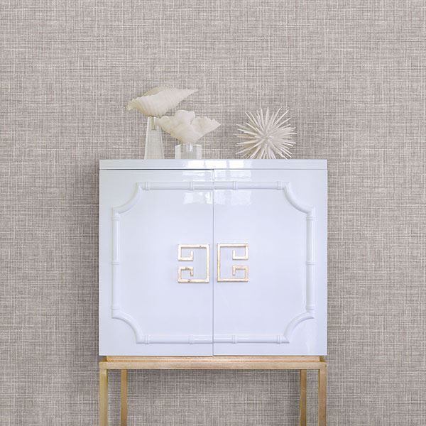 A Street Prints Poise Grey Linen Wallpaper