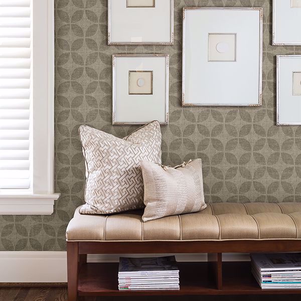 A Street Prints Polaris Brass Geometric Wallpaper
