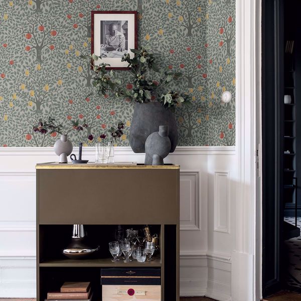 A Street Prints Pomona Green Fruit Tree Wallpaper
