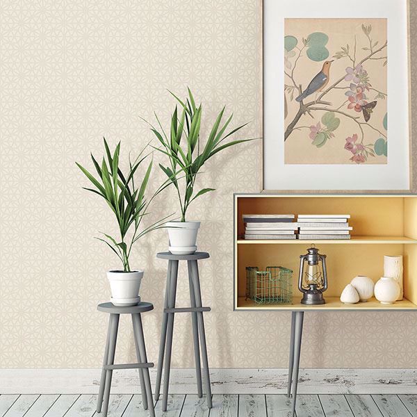 A Street Prints Prism Neutral Geometric Wallpaper