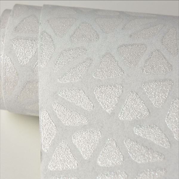 A Street Prints Prism White Geometric Wallpaper