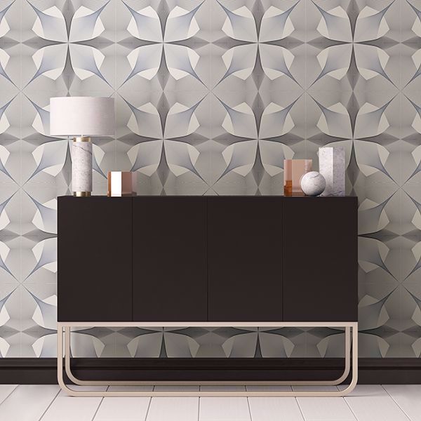 A Street Prints Radius Black Geometric Wallpaper