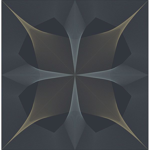 a street prints Radius Navy Geometric Wallpaper