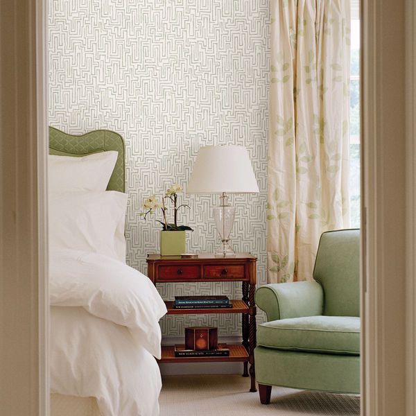 A Street Prints Ramble Sage Geometric Wallpaper