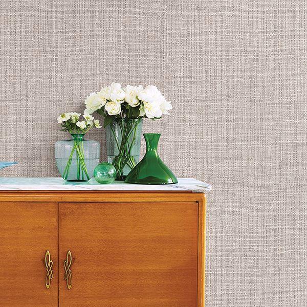 A Street Prints Rattan Off-White Woven Wallpaper