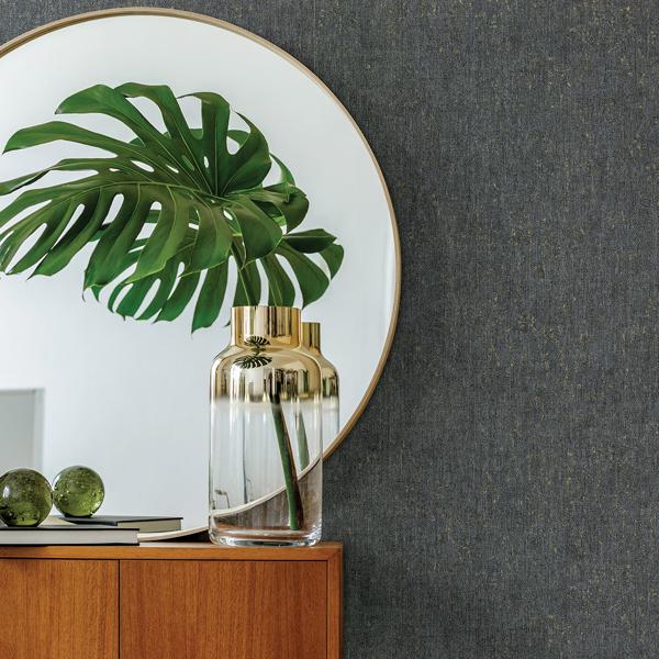 A Street Prints Reuss Slate Faux Fabric Wallpaper