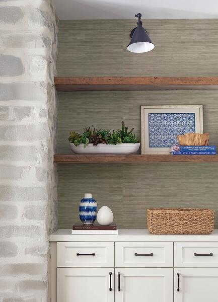 A Street Prints Reynier Pewter Hemp Wallpaper