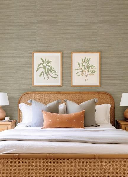 A Street Prints Reynier Pewter Hemp Wallpaper