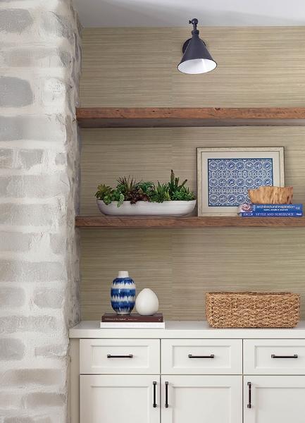 A Street Prints Reynier Wheat Hemp Wallpaper