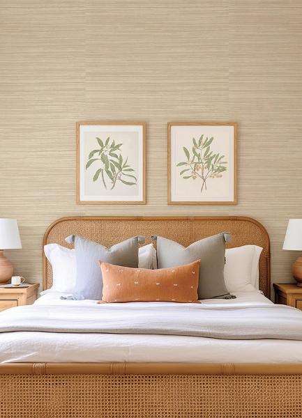 A Street Prints Reynier Wheat Hemp Wallpaper