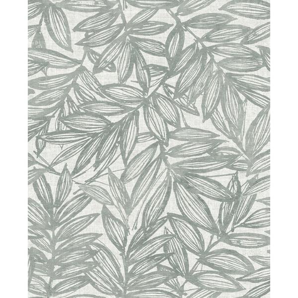 a street prints Rhythmic Grey Leaf Wallpaper