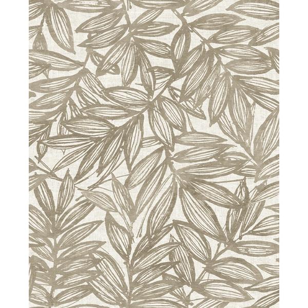 a street prints Rhythmic Taupe Leaf Wallpaper