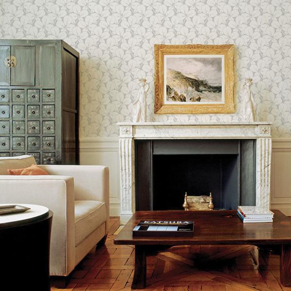 A Street Prints Robert Light Grey Clover Wallpaper